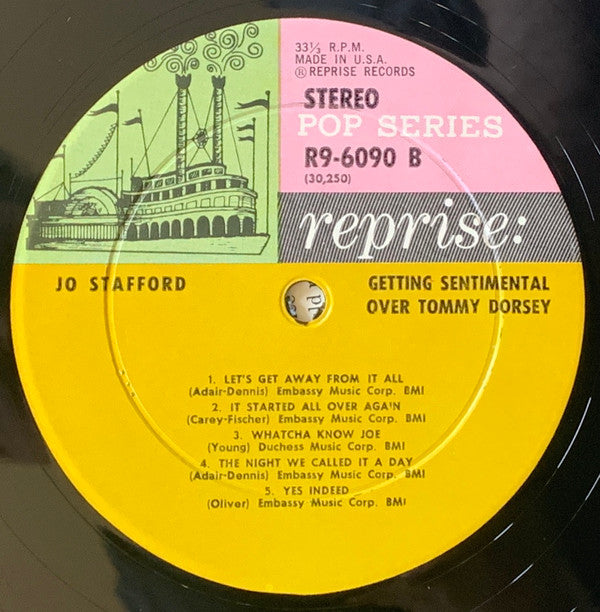 Jo Stafford - Getting Sentimental Over Tommy Dorsey - LP