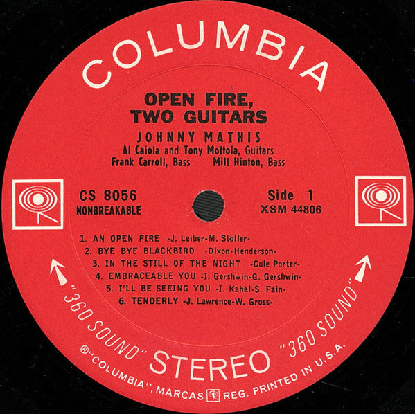 Johnny Mathis - Open Fire, Two Guitars - LP