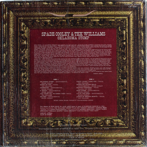Spade Cooley & Tex Williams - Oklahoma Stomp - LP