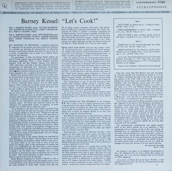 Barney Kessel - Let's Cook! - LP