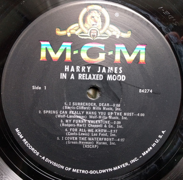Harry James  - In A Relaxed Mood - LP