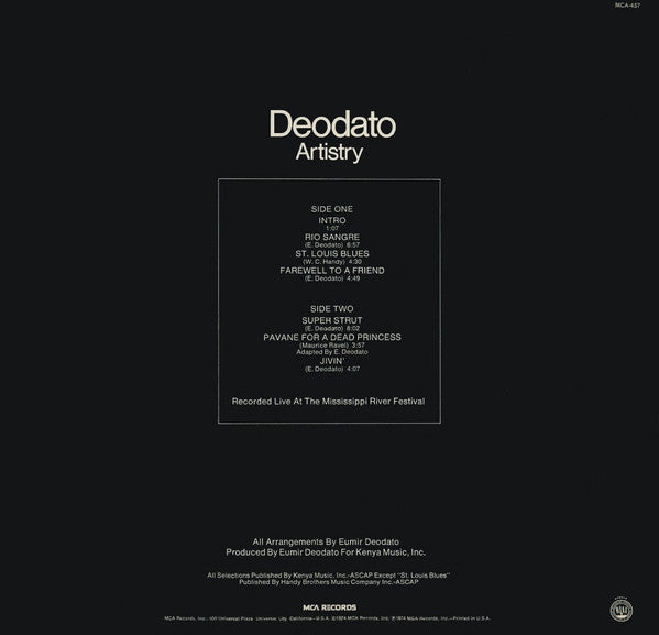Deodato* - Artistry - LP