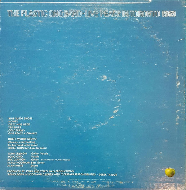 The Plastic Ono Band - Live Peace In Toronto 1969 - LP