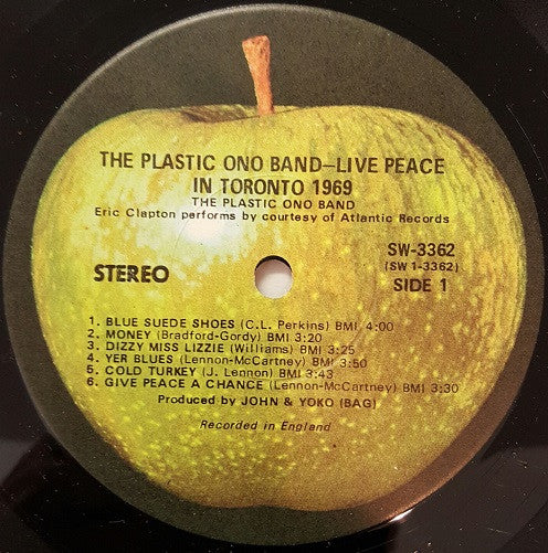 The Plastic Ono Band - Live Peace In Toronto 1969 - LP