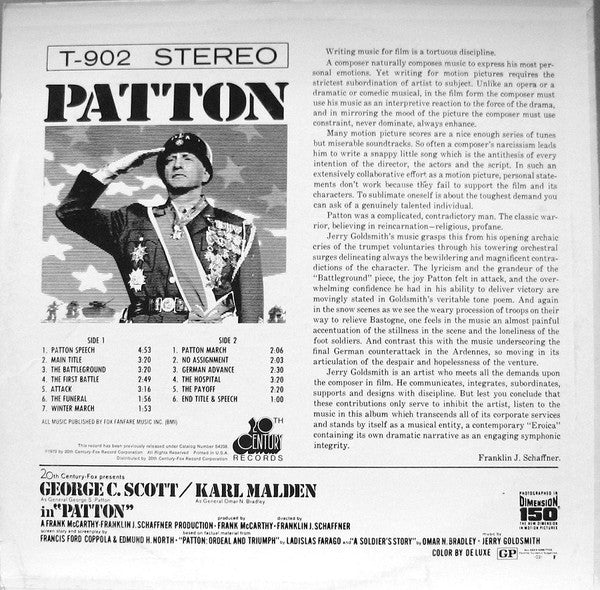 Jerry Goldsmith - Patton (Original Motion Picture Score) - LP