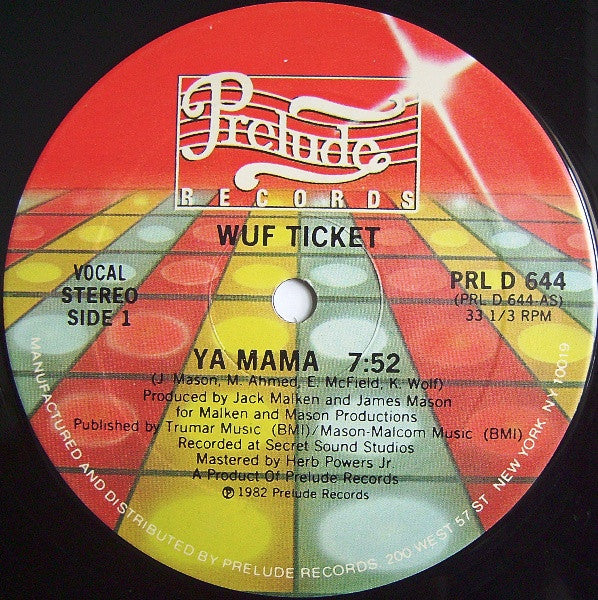 Wuf Ticket - Ya Mama - LP