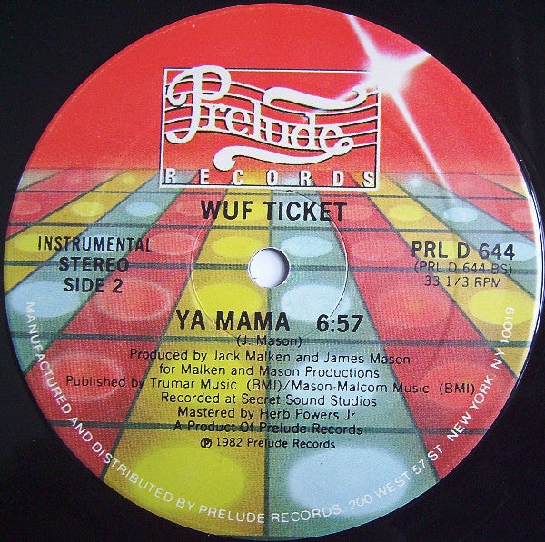 Wuf Ticket - Ya Mama - LP
