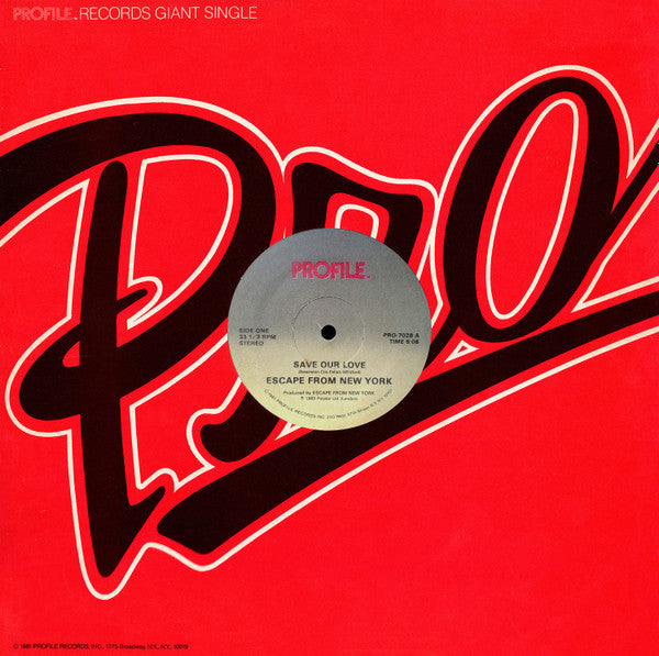 Escape From New York  - Save Our Love / Slow Beat - LP