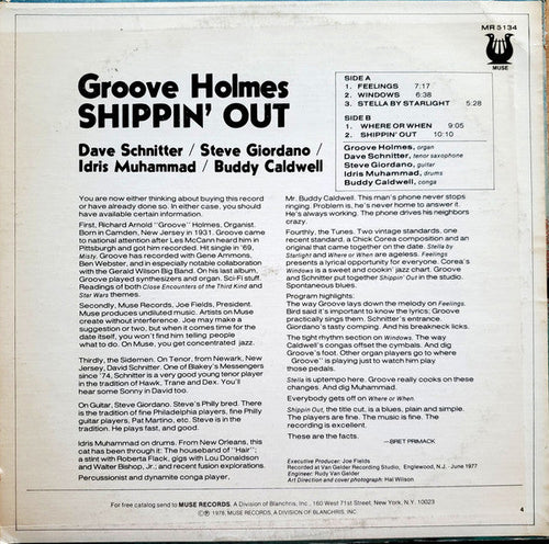 "Groove" Holmes* - Shippin' Out - LP