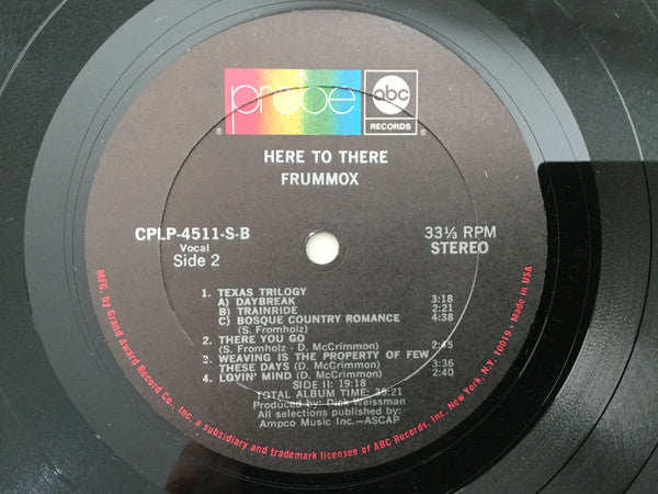 Frummox - Here To There - LP