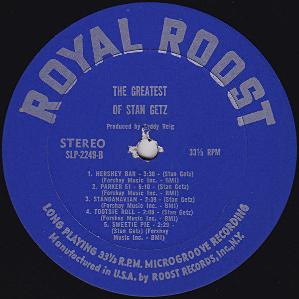 Stan Getz - The Greatest Of Stan Getz - LP