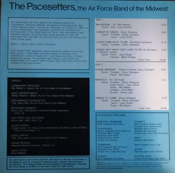 Dizzy Gillespie, The Pacesetters* - Live! At The Wisconsin Jazz Festival - LP