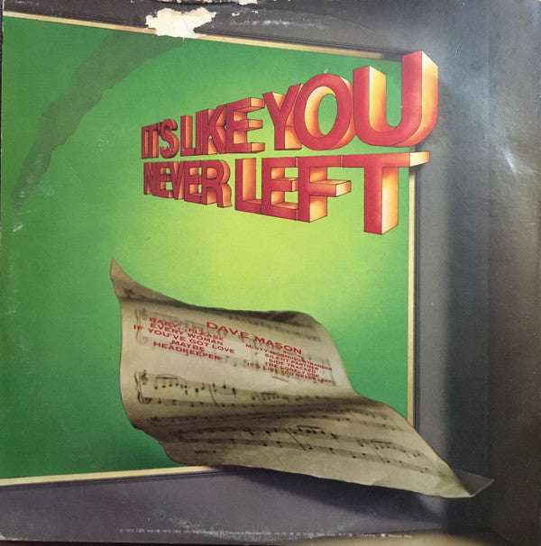 Dave Mason - It's Like You Never Left - LP