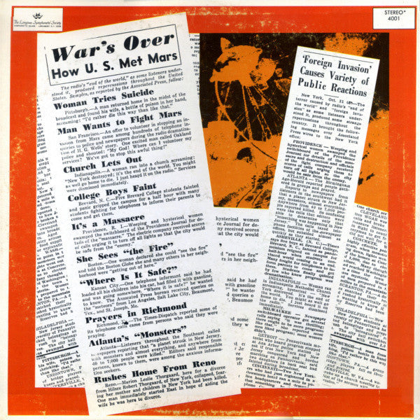 Orson Welles - War Of The Worlds - LP