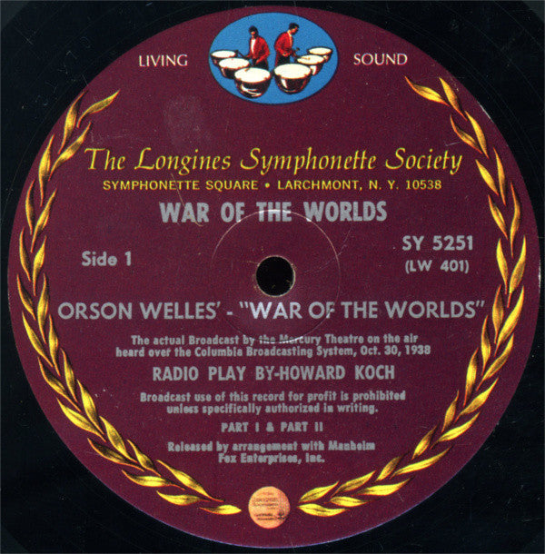 Orson Welles - War Of The Worlds - LP