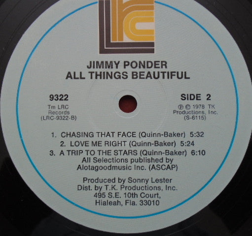 Jimmy Ponder - All Things Beautiful - LP