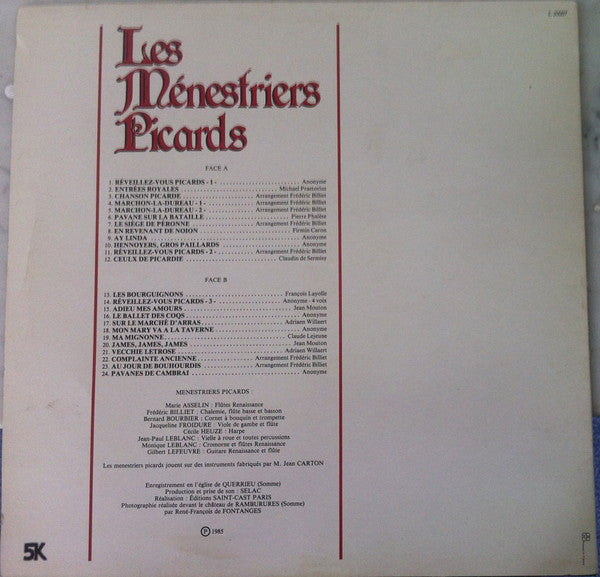 Les Ménestriers Picards - Les Ménestriers Picards Chantent "Réveillez-Vous Picards" - LP