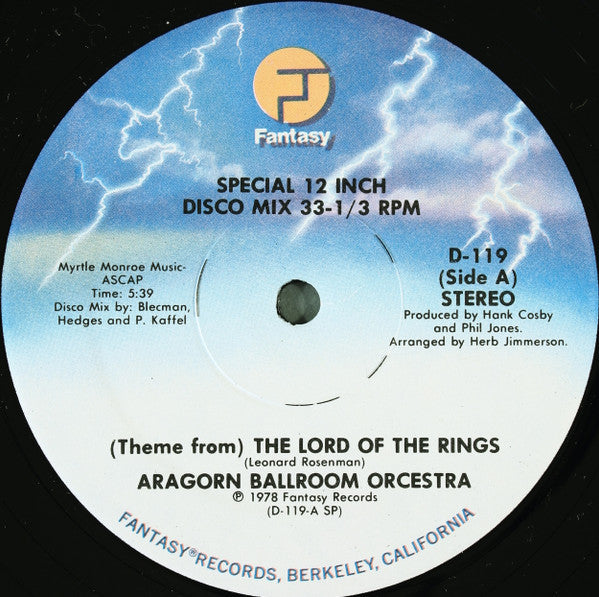 The Aragorn Ballroom Orcestra - (Theme From) The Lord Of The Rings - LP
