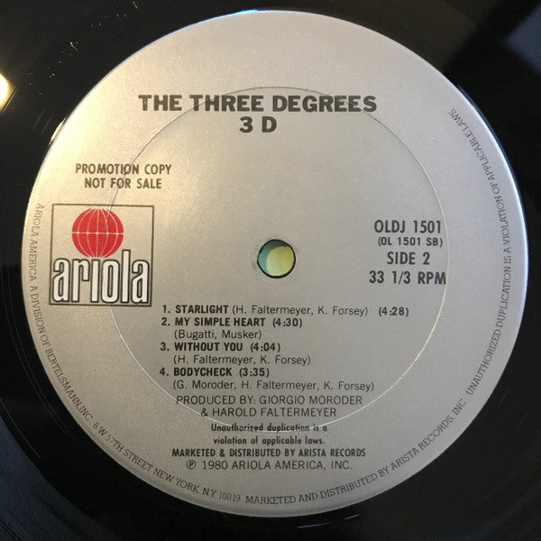 Three Degrees* - Three D - LP