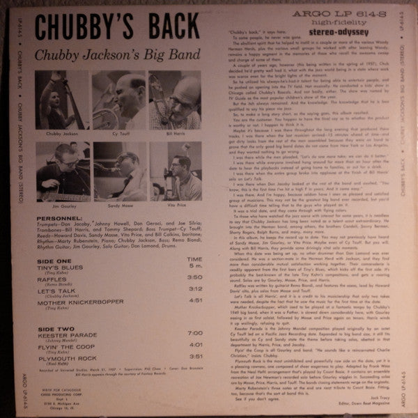 Chubby Jackson's Big Band - Chubby's Back - LP