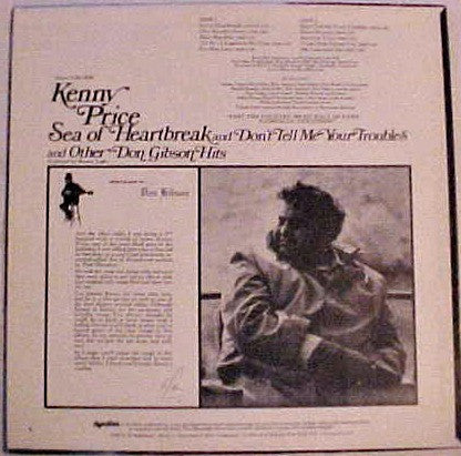 Kenny Price - "Sea Of Heartbreak" / "Don't Tell Me Your Troubles" And Other Don Gibson HIts - LP