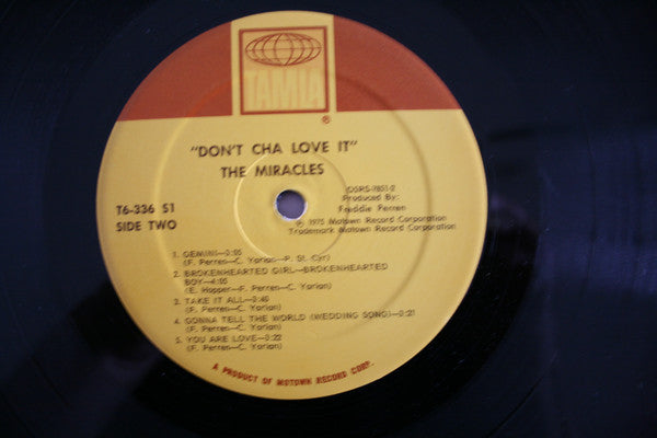 The Miracles - Don't Cha Love It - LP
