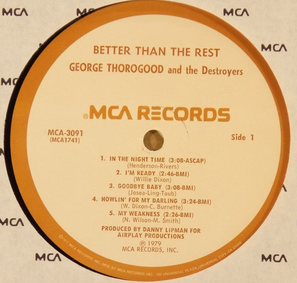 George Thorogood And The Destroyers* - Better Than The Rest - LP
