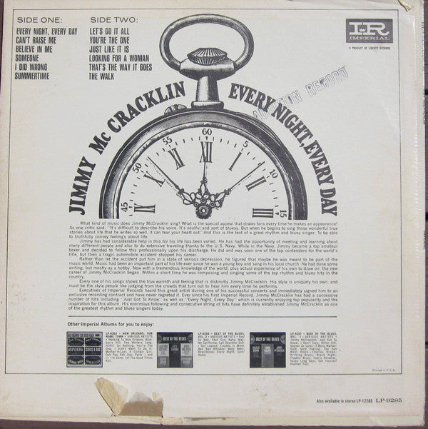 Jimmy McCracklin - Every Night, Every Day - LP