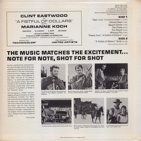 Ennio Morricone - A Fistful Of Dollars - LP