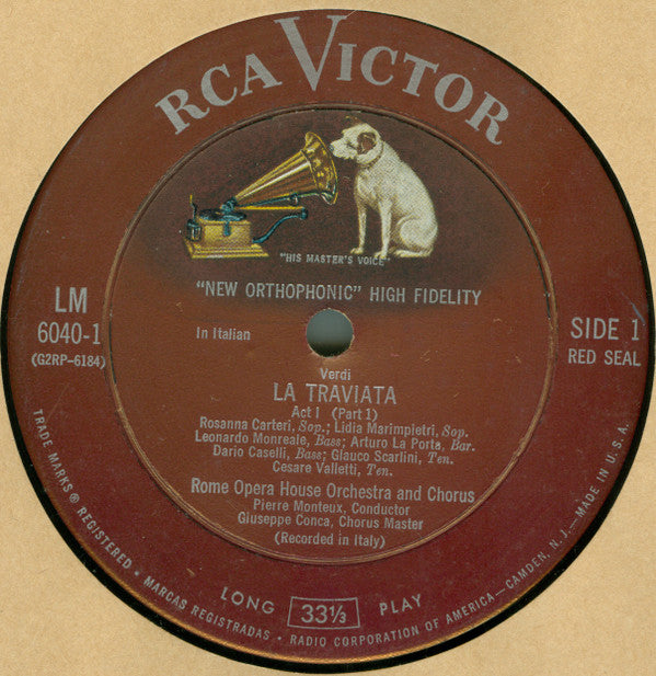 Verdi*, Pierre Monteux - La Traviata - LP