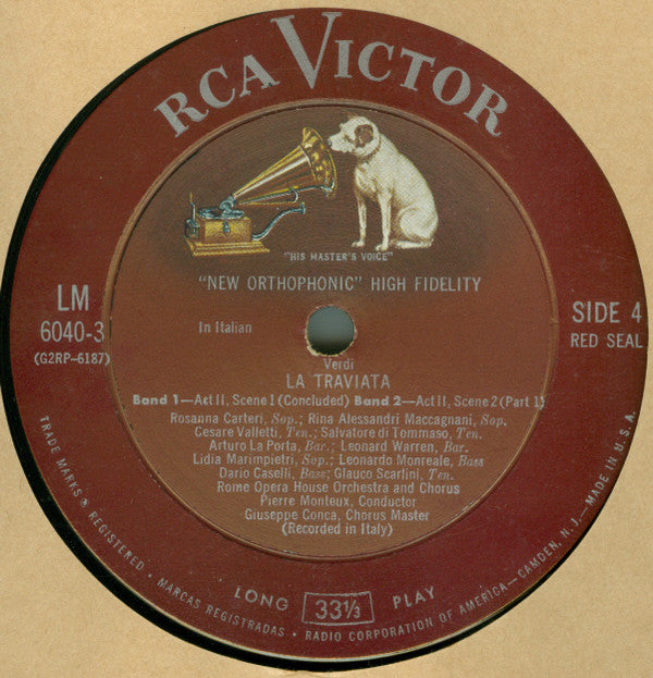 Verdi*, Pierre Monteux - La Traviata - LP