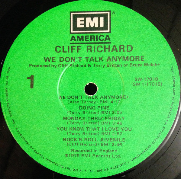 Cliff Richard - We Don't Talk Anymore - LP