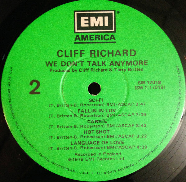 Cliff Richard - We Don't Talk Anymore - LP