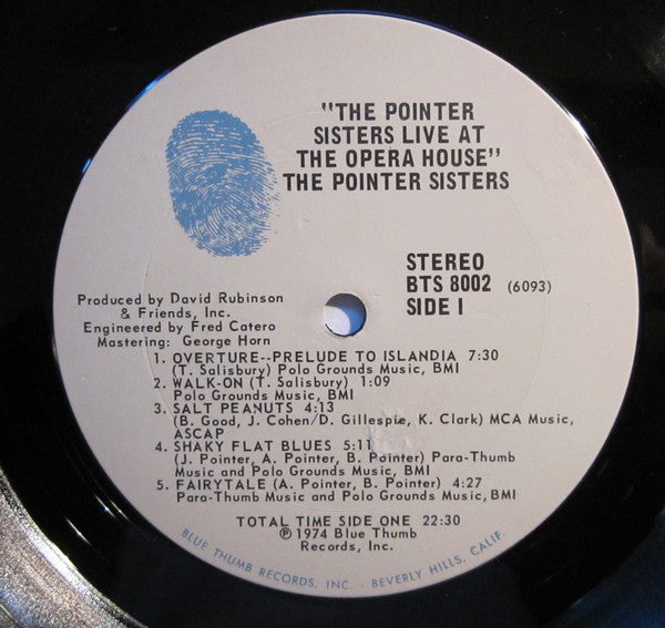 The Pointer Sisters* - The Pointer Sisters Live At The Opera House - LP