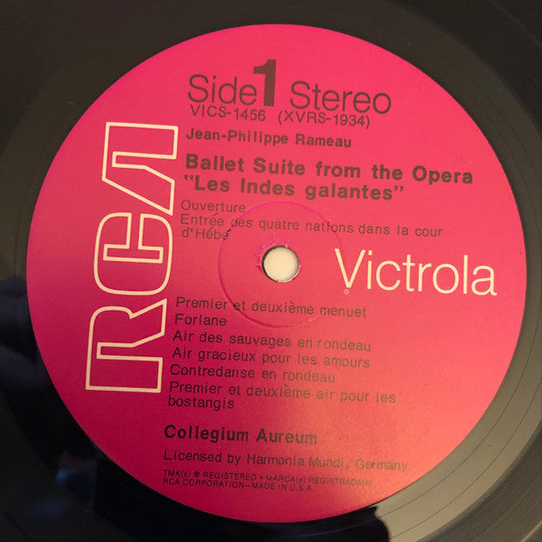 Collegium Aureum - Jean-Philippe Rameau Ballet Suite from the Opera LES INDES GALANTES - LP
