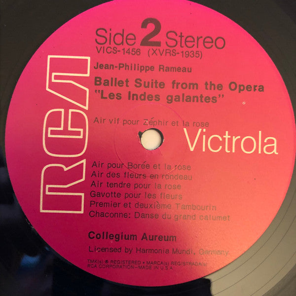Collegium Aureum - Jean-Philippe Rameau Ballet Suite from the Opera LES INDES GALANTES - LP