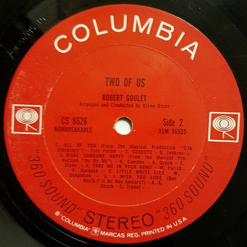 Robert Goulet - Two Of Us - LP