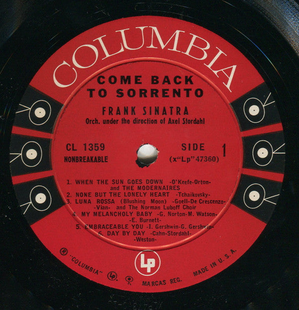 Frank Sinatra - Come Back To Sorrento - LP
