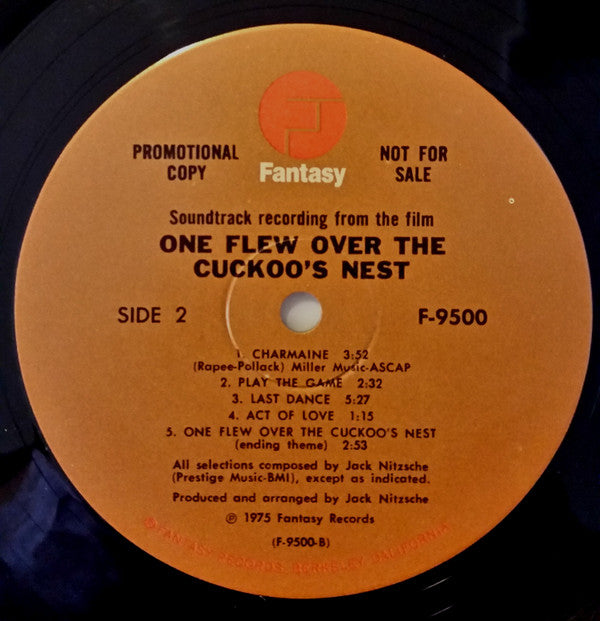 Jack Nitzsche - Soundtrack Recording From The Film : One Flew Over The Cuckoo's Nest - LP