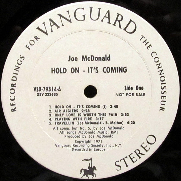 Country Joe McDonald - Hold On, It's Coming - LP