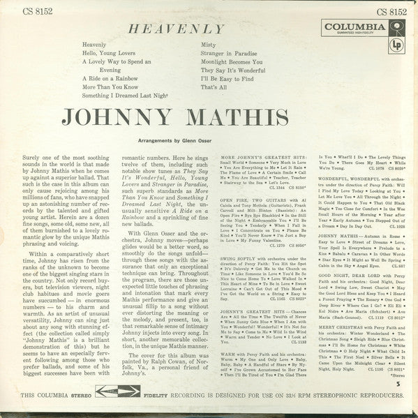 Johnny Mathis - Heavenly - LP
