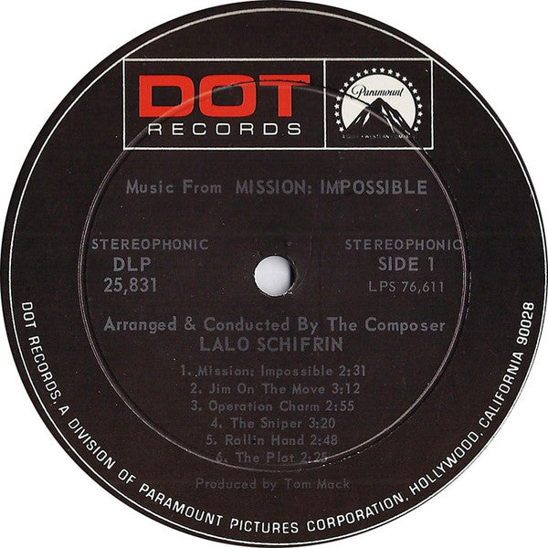 Lalo Schifrin - Music From Mission: Impossible - LP