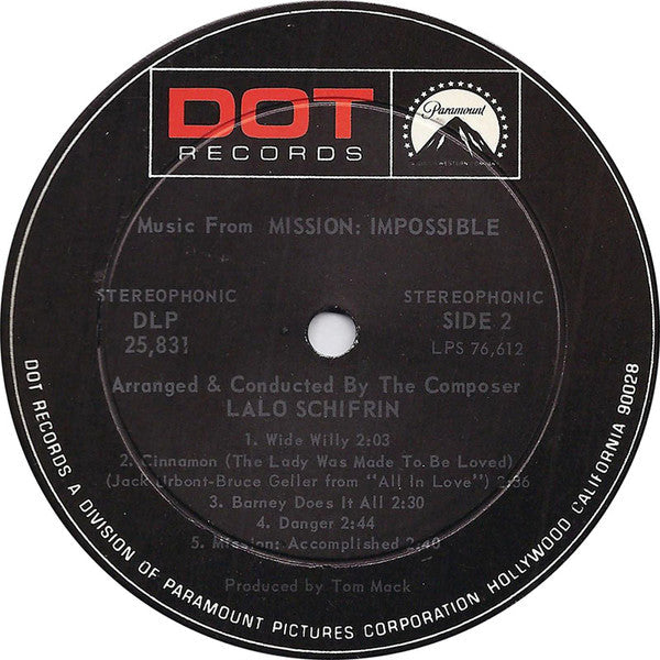 Lalo Schifrin - Music From Mission: Impossible - LP