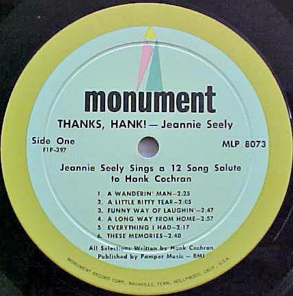 Jeannie Seely - Thanks, Hank! - LP