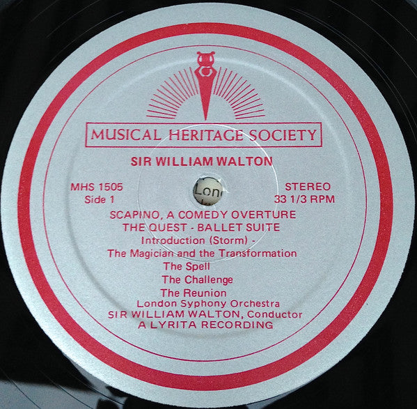 Sir William Walton - Scapino / The Quest / Sinfonia Concertante / Capriccio Burlesco - LP