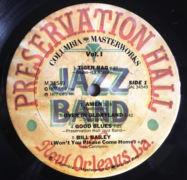 Preservation Hall Jazz Band - New Orleans, Volume 1 - LP