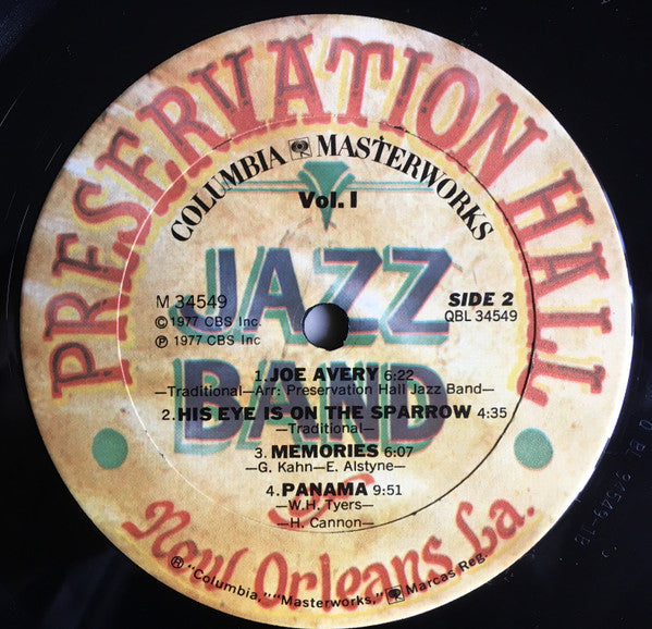 Preservation Hall Jazz Band - New Orleans, Volume 1 - LP