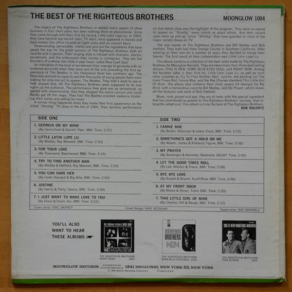 The Righteous Brothers - The Best Of The Righteous Brothers - LP