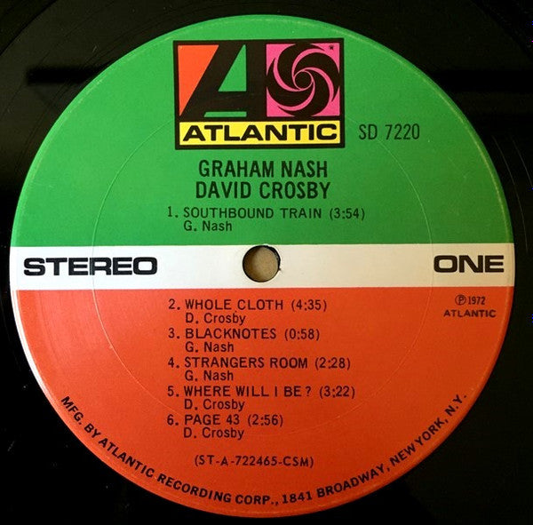 Graham Nash / David Crosby* - Graham Nash / David Crosby - LP
