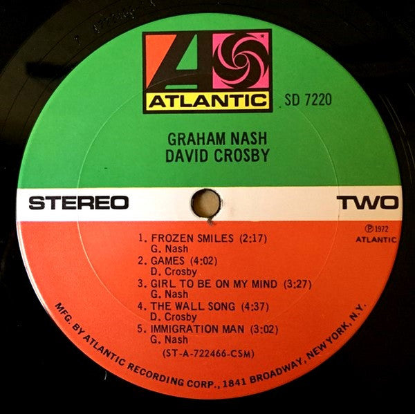 Graham Nash / David Crosby* - Graham Nash / David Crosby - LP